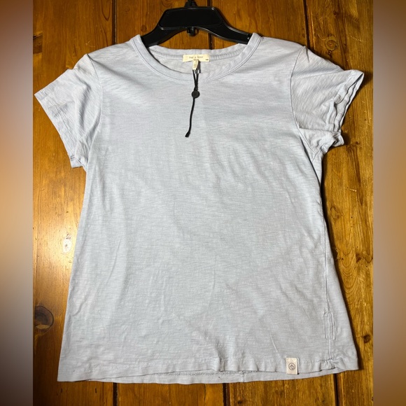 rag & bone Tops - rag & bone Pale Blue Short-Sleeve Crewneck Tee